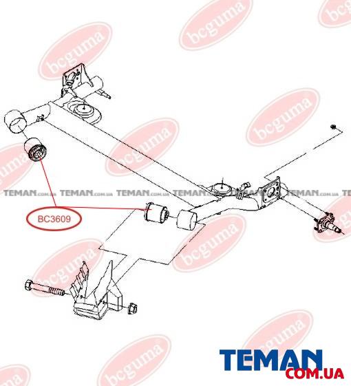  Купити Сайлентблок підвіскиBCGUMA 3609   