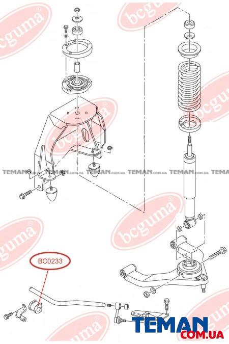  Купити Подушка стабілізатора. перед T5 03- внутр. 22mmBCGUMA BC0233   