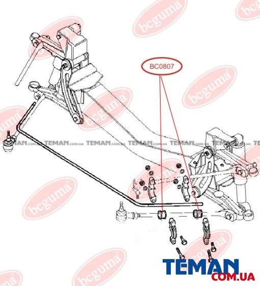  Купить Подушка переднего стабилизатораBCGUMA BC0807   