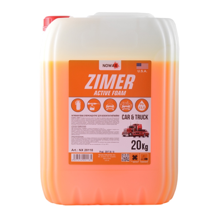  Купить Активная пена для бесконтактной мойки Zimer Active Foam, 20лNOWAX nx20118   