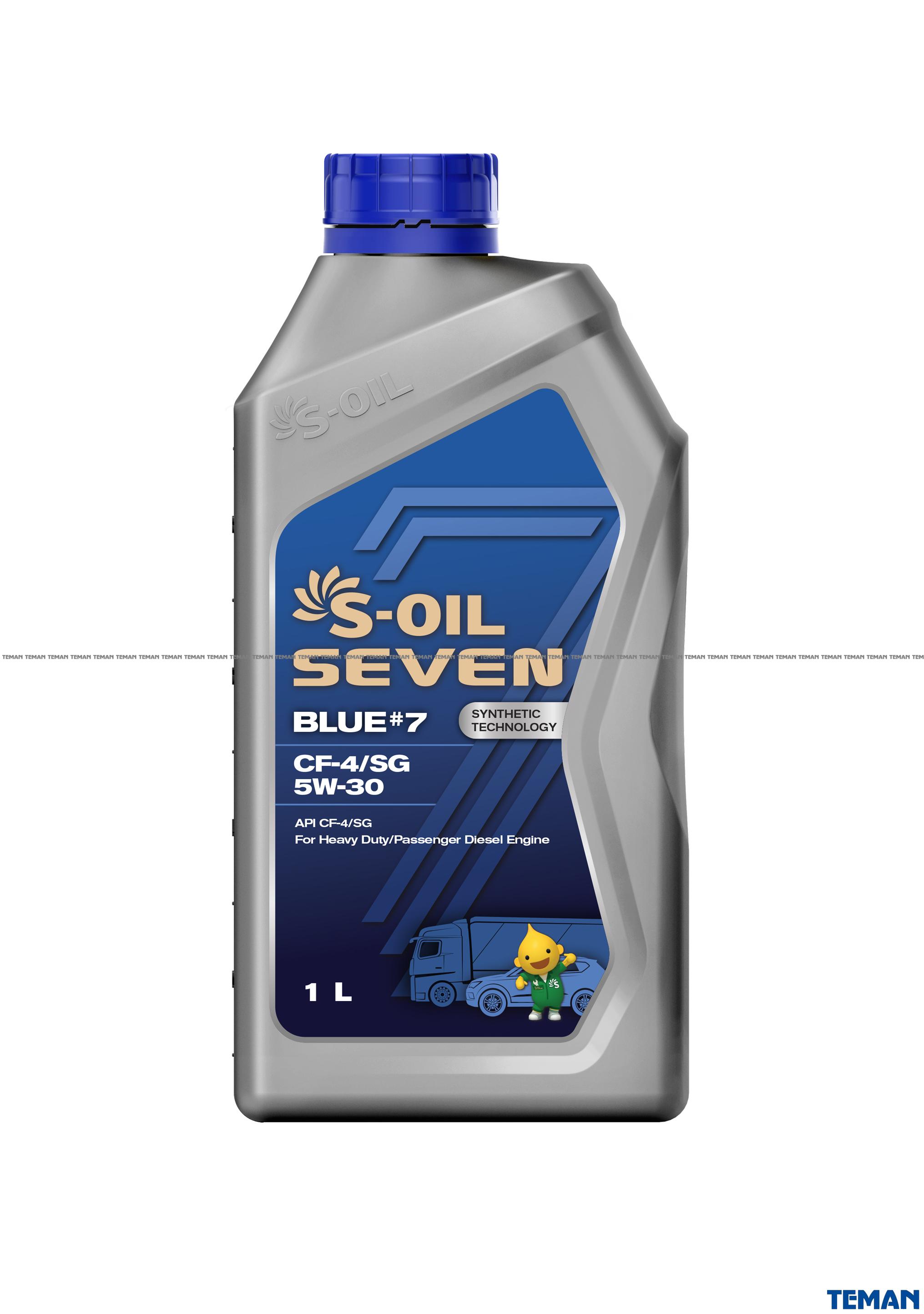  Купить S-OIL SEVEN BLUE#7  CF-4/SL 5W30 синтетическое, для дизельных двигателейS-OIL SBCF5301   
