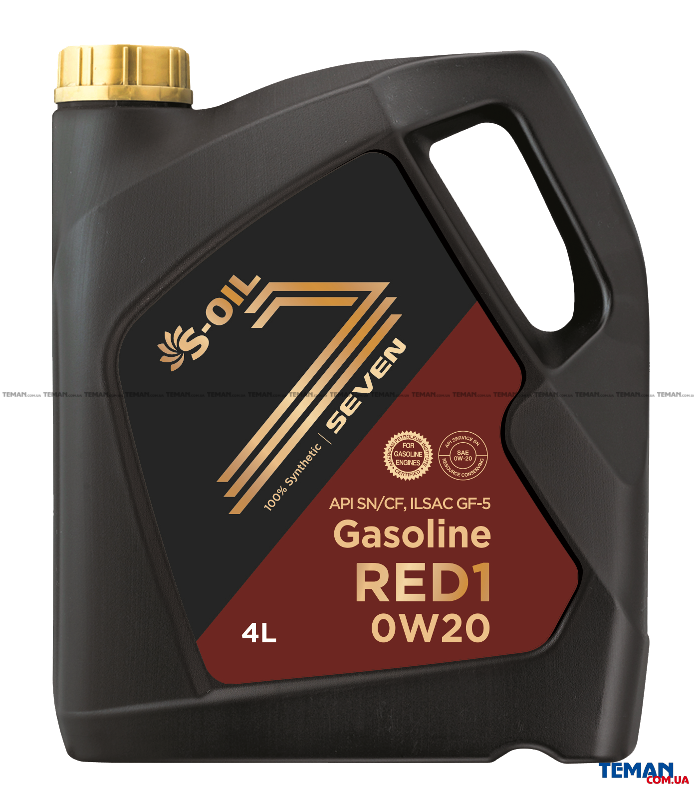  Купити S-OIL SEVEN RED1 0W20 4л синтетическое, для бензиновых двигателейS-OIL SEVENRED10W204   