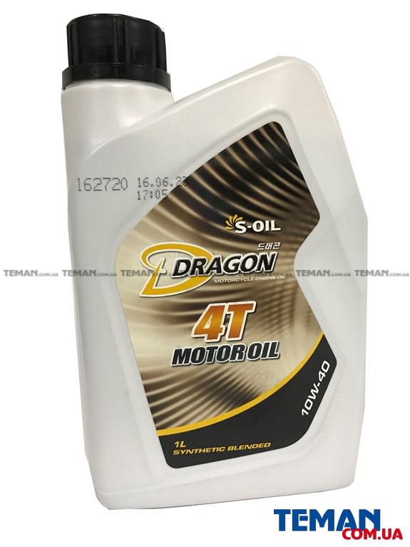  Купить Моторное масло DRAGON 4T MOTOROIL 10W-40  для 4-х тактных  двигателей, 1 лS-OIL DRAGON4TMOTOROIL10W401   
