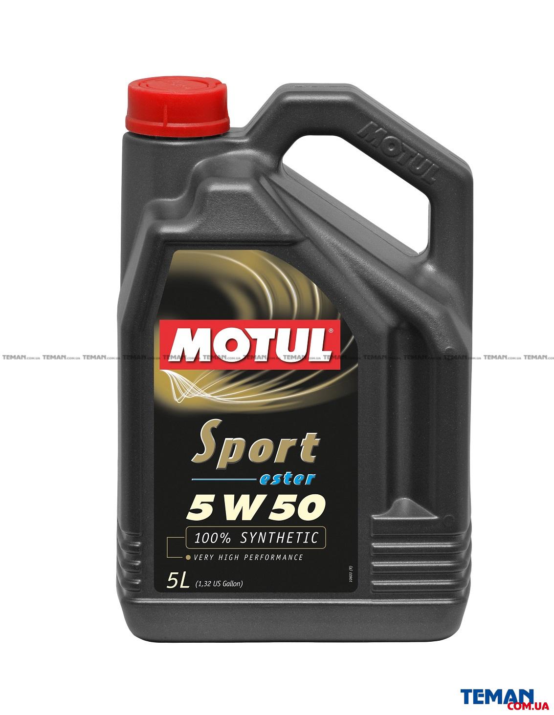 Масло моторное синтетическое эстеровое SPORT 5W-50, 5 л MOTUL код ...