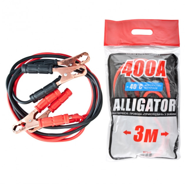  Купить Пусковые провода Alligator 400A 3м пакетCARLIFE bc642   
