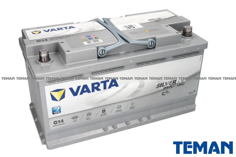 Аккумулятор 95Ah-12v VARTA Silver Dynamic AGM (G14) (353х175х190