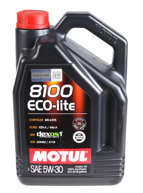  Купить Синтетическое моторное масло 8100 Eco-lite SAE 5W30, 5 лMOTUL 839551   