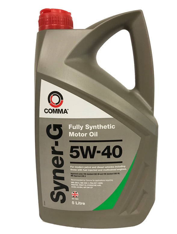  Купить Масло моторное синтетическое Comma Oil  'Syner-G 5W-40', 5лCOMMA SYN5L   