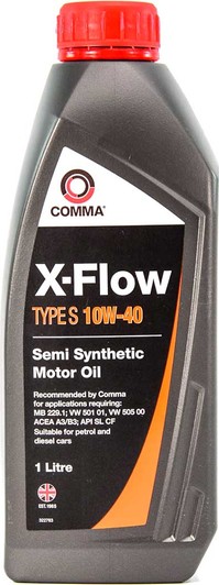  Купить Масло моторное полусинтетическое Comma 'X-Flow Type S 10W-40', 1лCOMMA XFS1L   