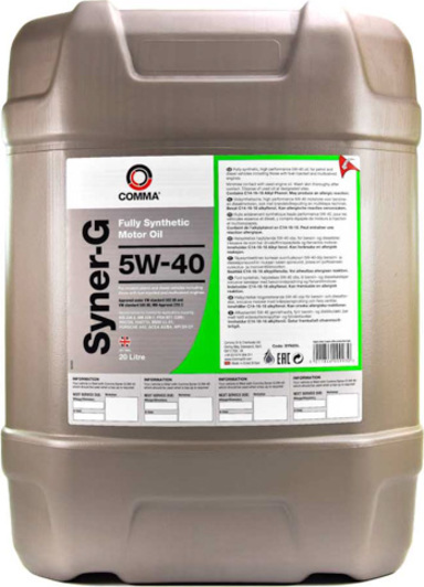  Купить Масло моторное синтетическое 'Syner-G 5W-40', 20лCOMMA SYN20L   