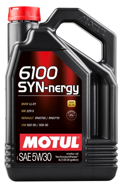  Купить Моторное масло 6100 SYN-NERGY 5W-30, 4л.MOTUL 838350   