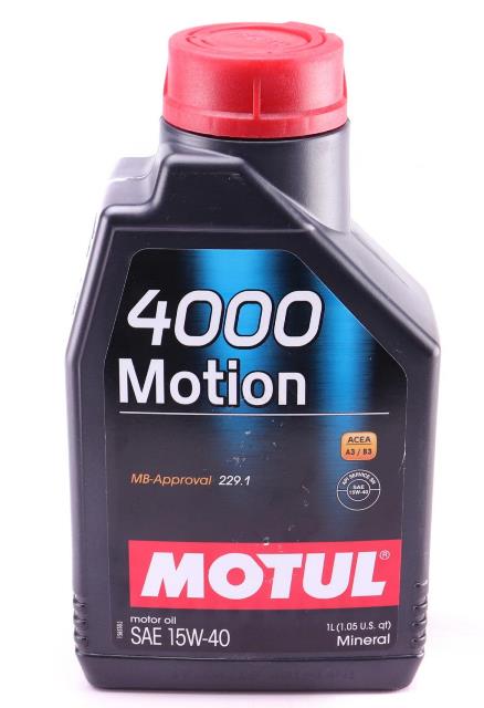  Купить Минеральное моторное масло 4000 Motion 15W-40, 1 лMOTUL 386401   