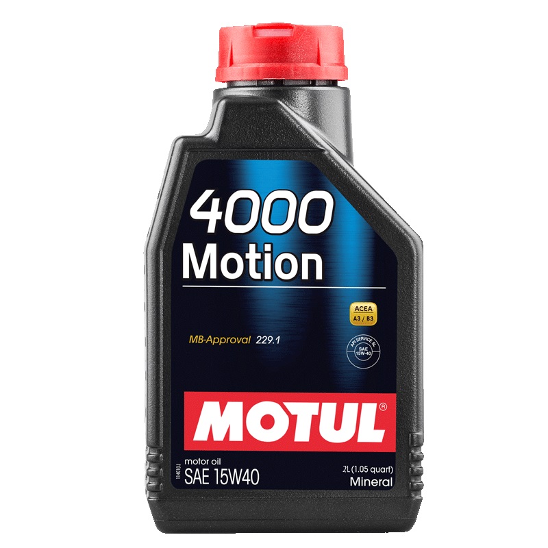  Купить Минеральное моторное масло 4000 Motion 15W-40, 2 лMOTUL 386402   