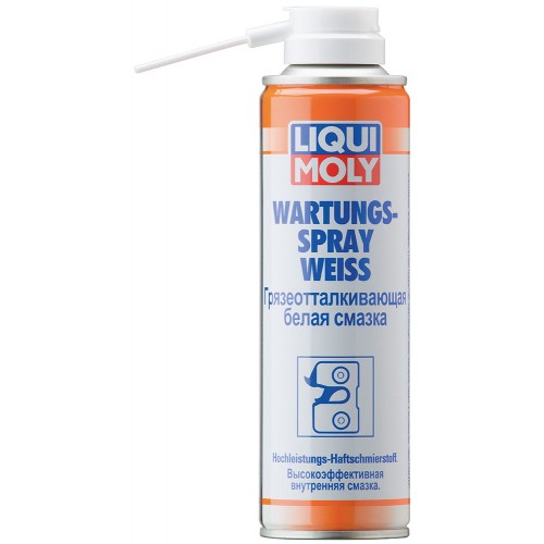  Купить Грязеотталкивающая белая смазка Wartungs-Spray weiss, 250 млLIQUI MOLY 3953   