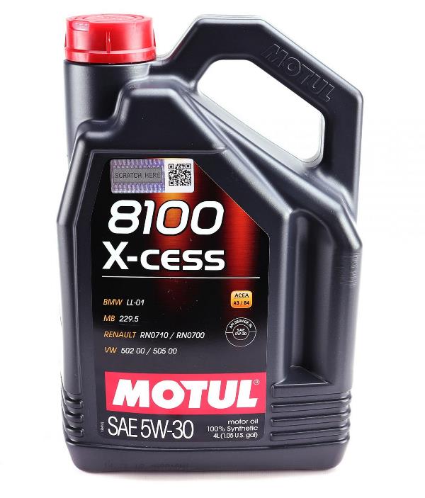  Купить Моторное масло 8100 X-CESS 5W-30 4лMOTUL 368107   