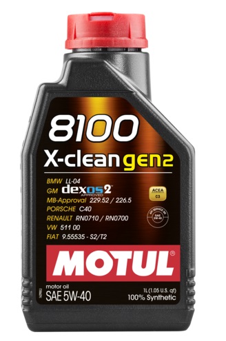  Купить Синтетическое моторное масло 8100 X-clean 5W-40, 1 лMOTUL 854111   