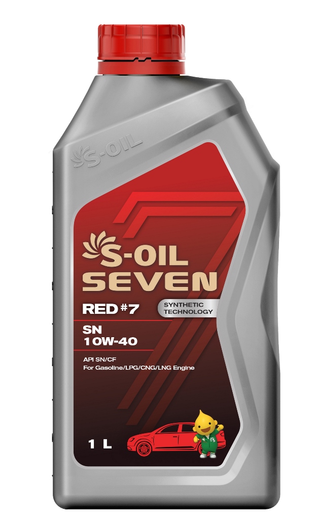  Купить Полусинтетическое универсальное моторное масло S-OIL SEVEN RED #7 SN 10W-40 1лS-OIL SRSN10401   
