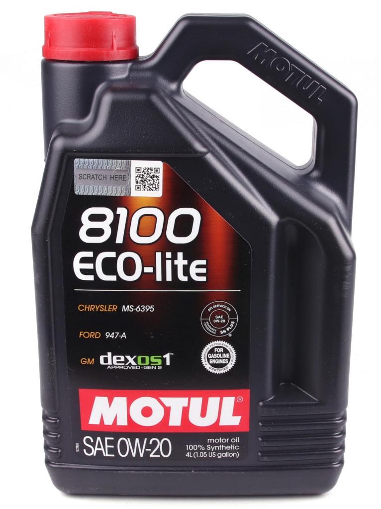  Купить Синтетическое моторное масло 8100 Eco-lite SAE 0W20, 4 лMOTUL 841154   