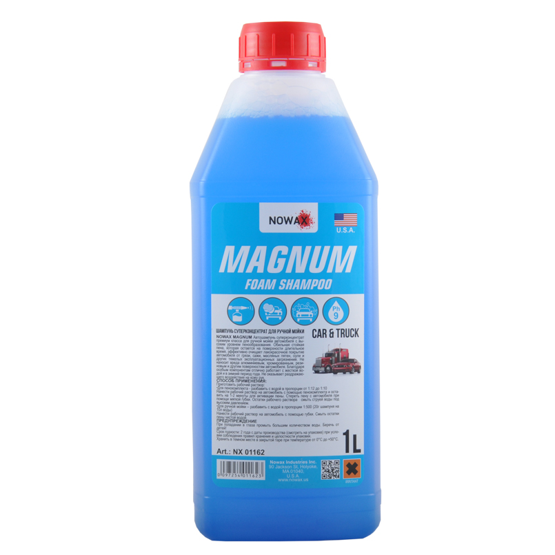  Купить Автошампунь для ручной мойки Magnum Foam Shampoo, 1 л.NOWAX nx01162   