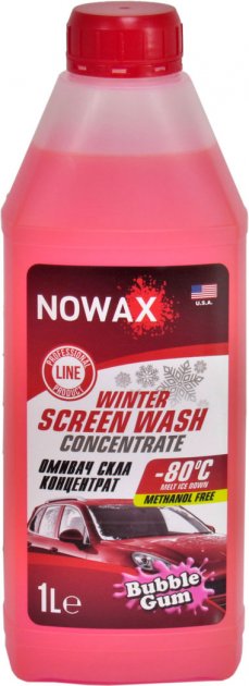  Купить Жидкость стеклоомывателя Winter Screen Wash concentrate -80°C Bubble Gum 1лNOWAX nx01171   