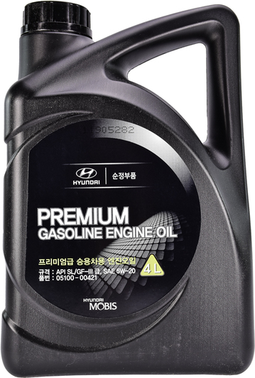  Купить Моторное масло Hyundai Premium Gasoline 5W-20 полусинтетическое, 4 л HYUNDAI KIA 0510000421   