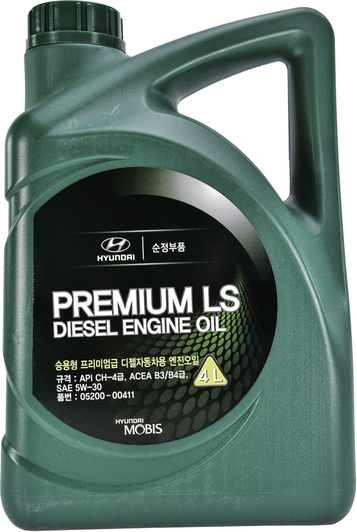  Купить Моторное масло Hyundai Premium LS Diesel 5W-30 полусинтетическое, 4 л HYUNDAI KIA 0520000411   