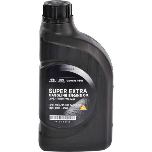  Купить Масло моторное полусинтетическое 'Super Extra Gasoline 5W-30', 1л HYUNDAI KIA 0510000110   