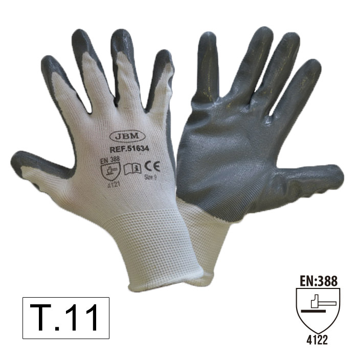 Купить Перчатки с нитриловым покрытием ладоней (Т.11)JBM 51398n   