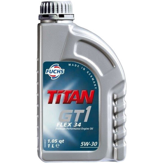  Купить Моторное масло Fuchs Titan GT1 Flex 34 5W-30 1лFUCHS TITANGT1FL345W301L   