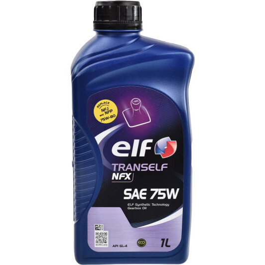  Купить Масло трансмиссионное Elf Tranself NFX SAE 75W, 1 лELF 223519   