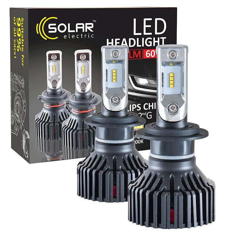  Купить LED лампа H7 6000K 8000Lm 12/24V (2 шт.)SOLAR 8307   