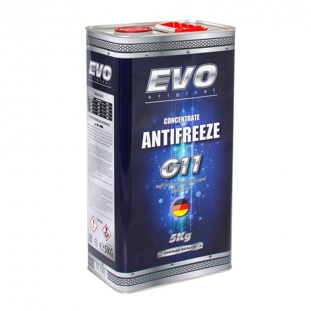  Купить Антифриз Evo Antifreeze G11 Concentrate Blue Концентрат Синий, 5 кгEVO Lubricants G11BLUE05KGX3   