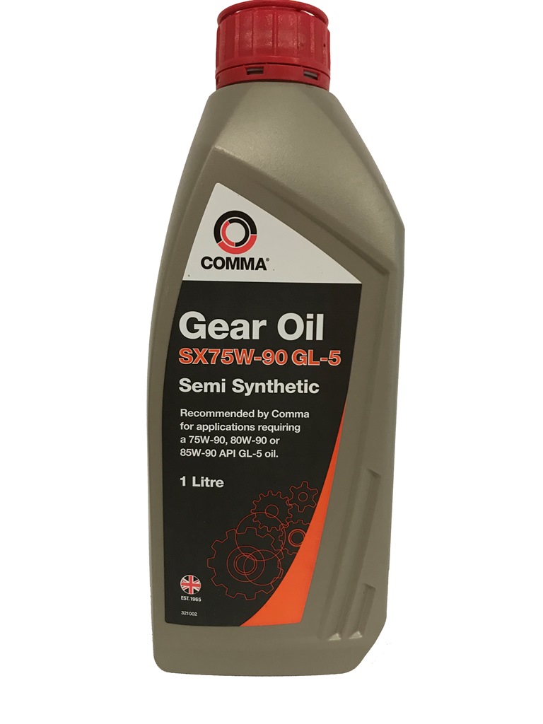  Купить Масло трансмиссионное полусинтетическое 'Gear Oil GL-5 75W-90', 1лCOMMA SX1L   