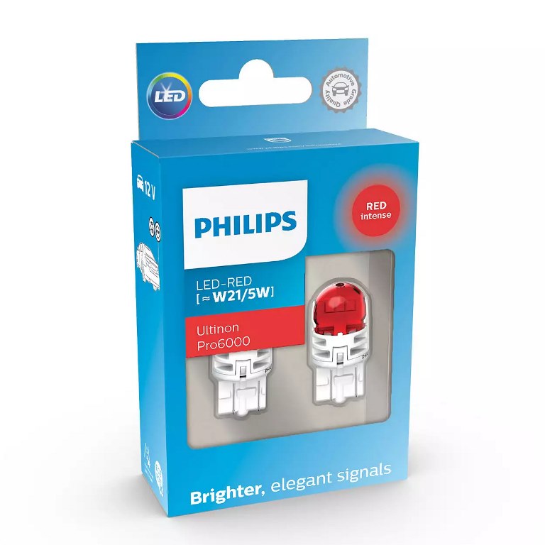  Купить LED лампа Philips LED Red Ultinon Pro6000 12В W21/5WPHILIPS 11066ru60x2   
