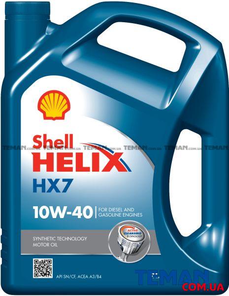  Купить Олива моторн. SHELL Helix HX7 SAE 10W-40 (Каністра 4л)SHELL HELIXHX710W404L   