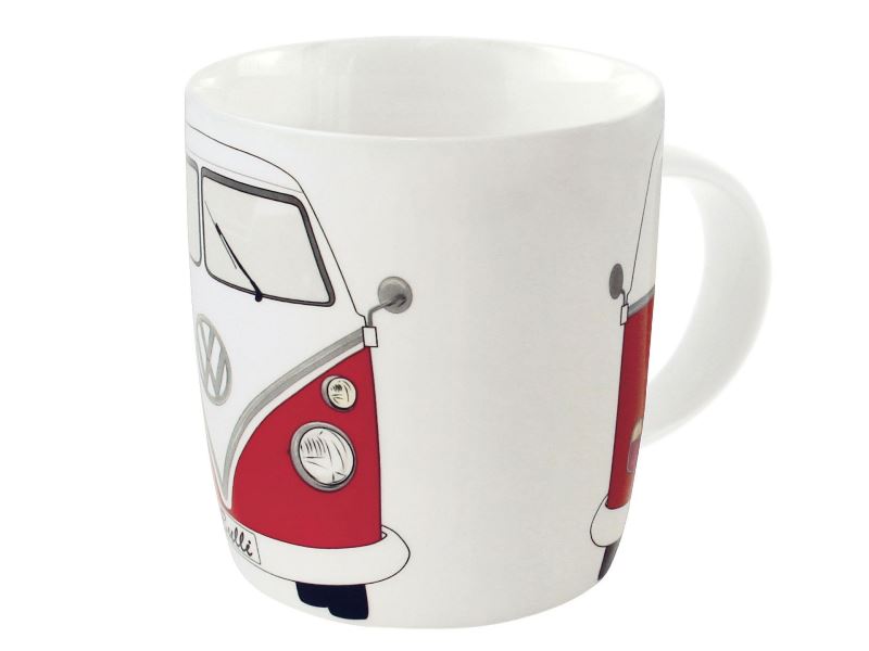  Купить Кофейная чашка VW T1 Bulli Bus 370мл красная в подарочной коробкеVAG buta01   