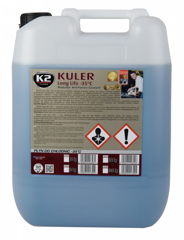  Купить Антифриз синий K2 KULER -35C BLUE 20кгK-2 W406N   