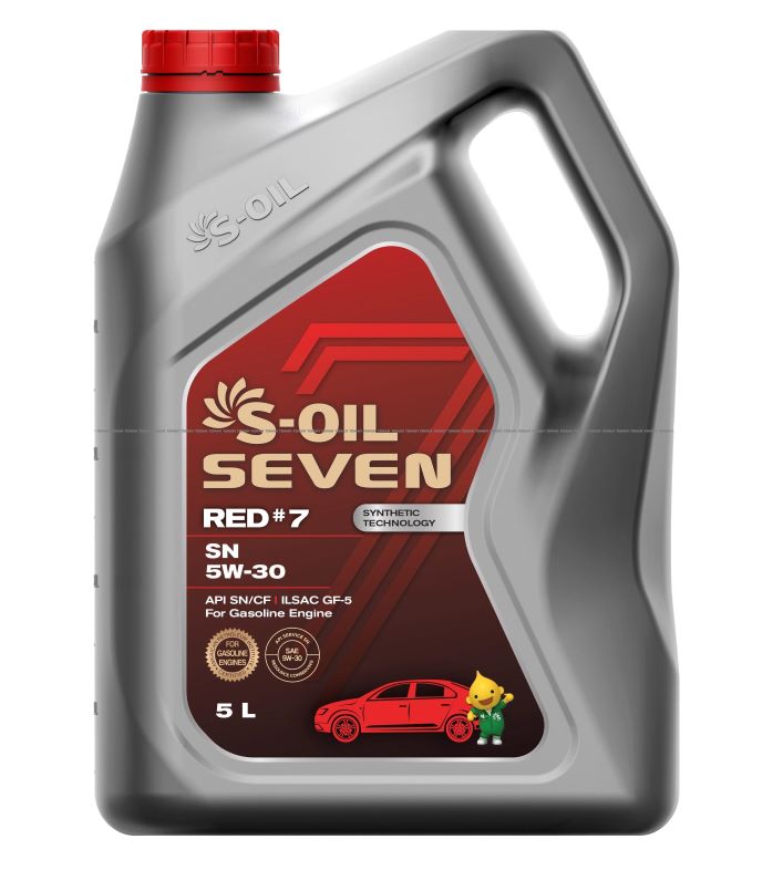  Купить S-OIL SEVEN RED #7 SN 5W30 5л полусинтетическое, для бензиновых двигателейS-OIL SRSN5305   