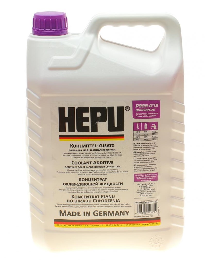  Купить Антифриз-концентрат Hepu, G12++ (фиолетовый), 5лHEPU P999G12SUPERPLUS005   