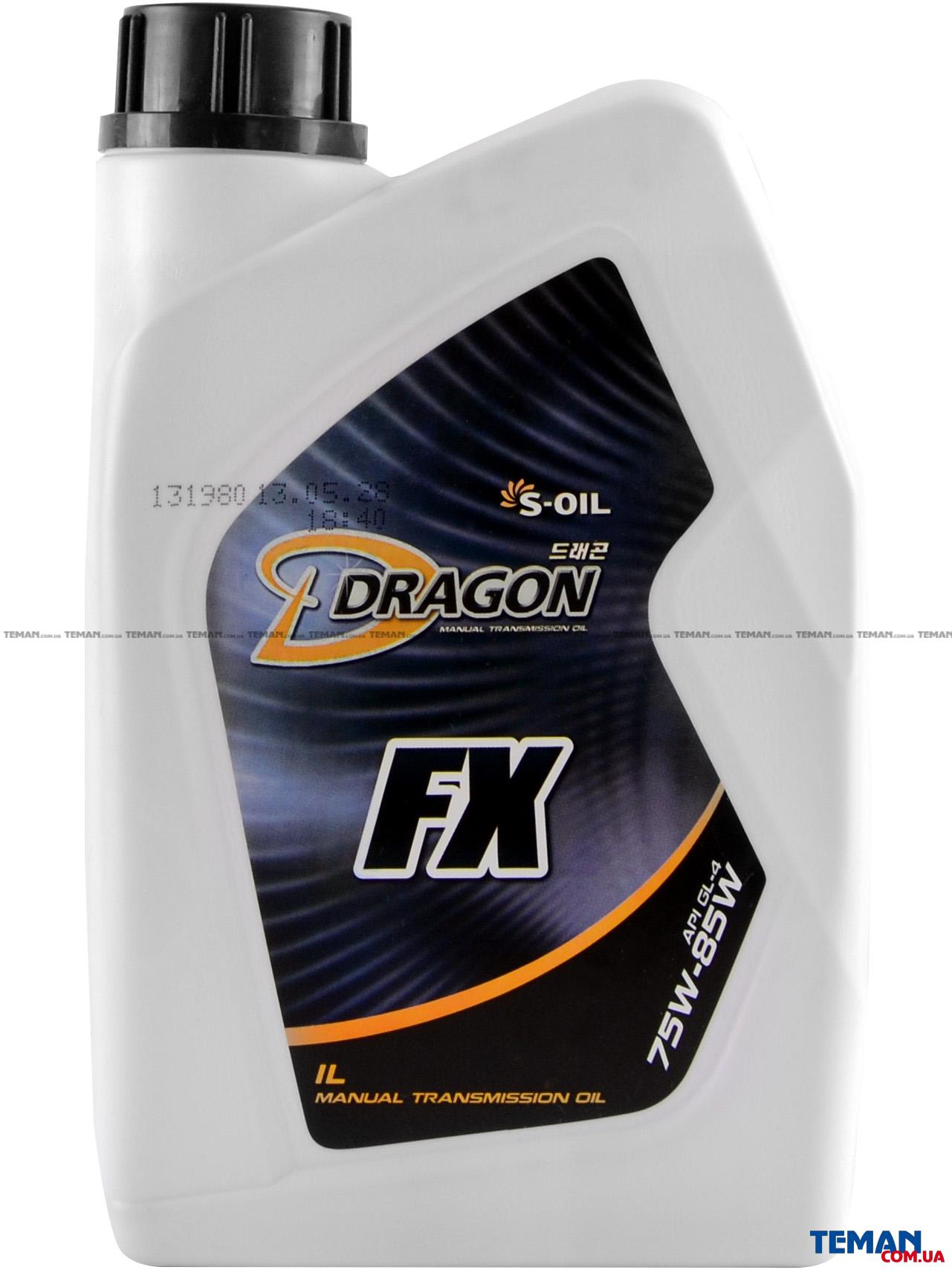  Купить Полусинтетическое трансмиссионное масло S-OIL DRAGON FX 75W-85 GL-4, 1лS-OIL DRAGONFX75W851   