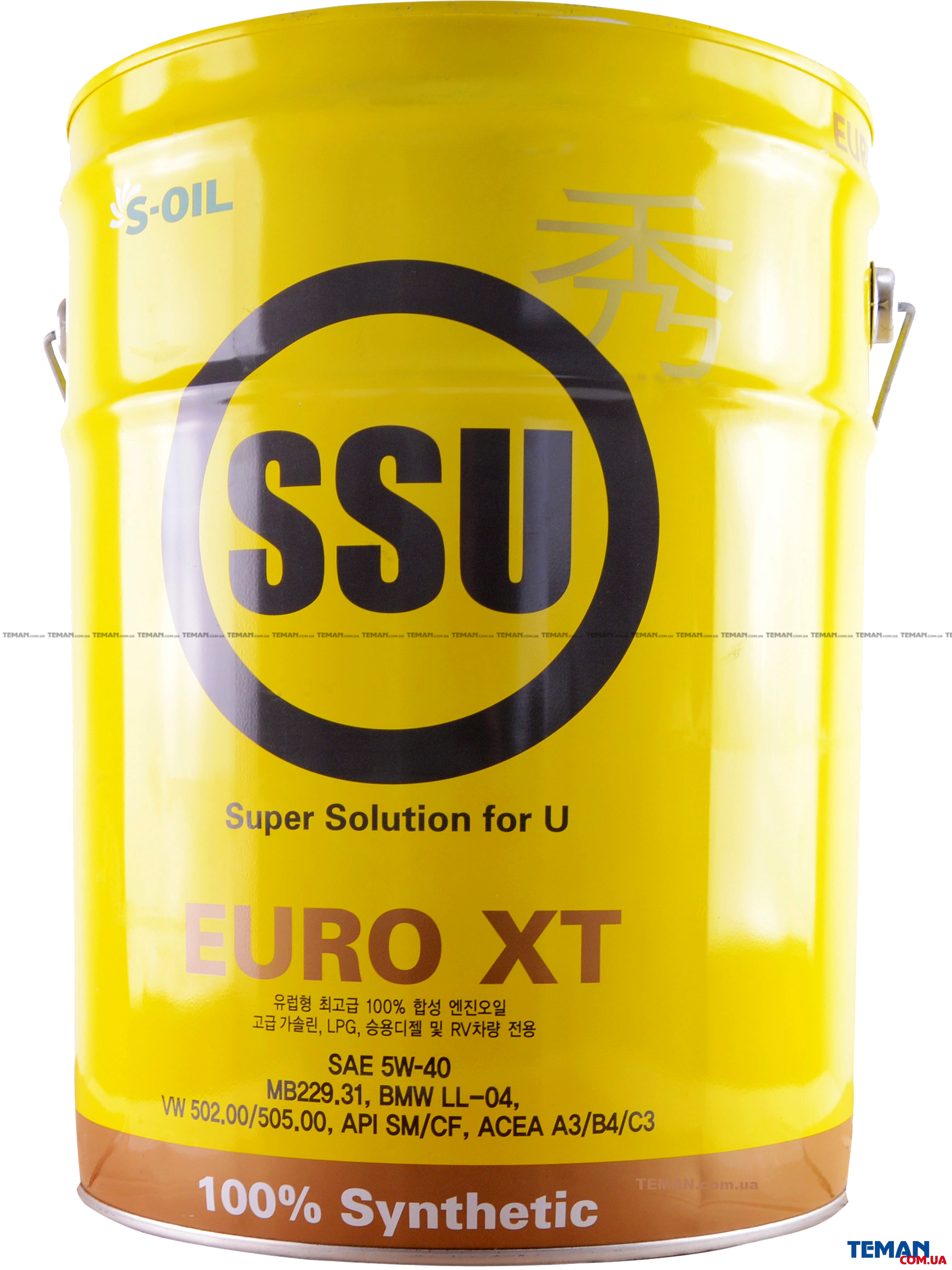  Купить Синтетическое моторное масло SSU EURO XT 5W40, 20 лS-OIL SSUEUROXT5W4020   