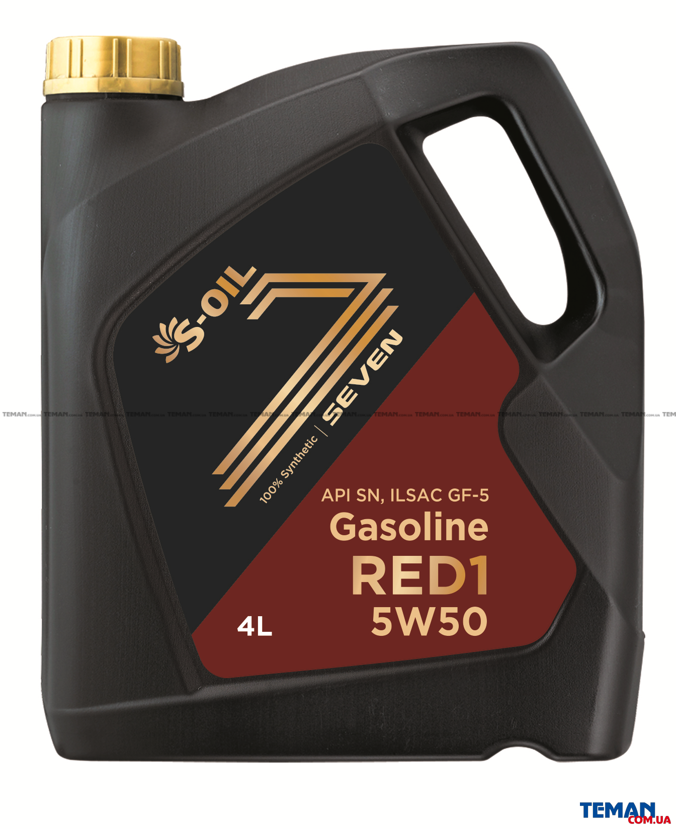  Купить Синтетическое моторное масло S-OIL SEVEN RED1 5W-50, 4лS-OIL sevenred15w504   